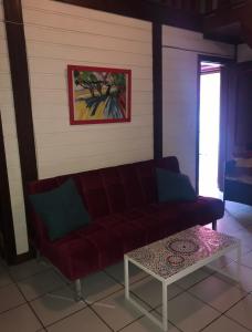 - un salon avec un canapé et une table basse dans l'établissement Montabo duplex, à Cayenne