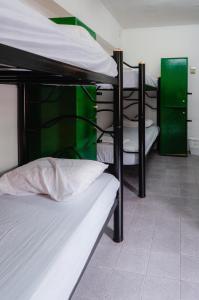 a group of bunk beds in a dorm room at Clover Hostel in Mendoza