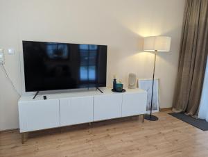 TV a/nebo společenská místnost v ubytování FeWo Goldstück mit privatem SPA und Whirlpool