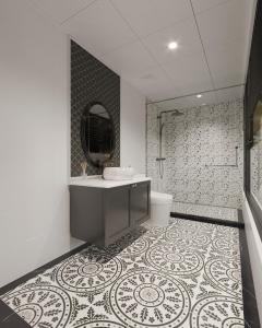 a bathroom with a sink and a mirror at HƯỚNG DƯƠNG HOTEL THANH HOÁ in Thanh Hóa