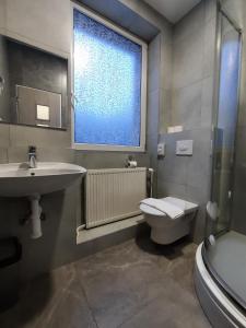 Koupelna v ubytování Hotel Boršičanka