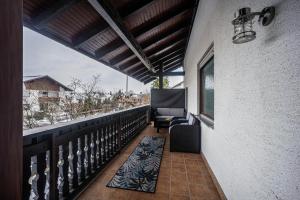Balkón nebo terasa v ubytování Erkheim