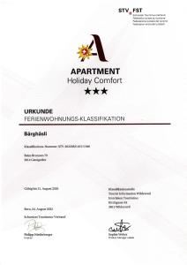 Certifikát, hodnocení, plakát nebo jiný dokument vystavený v ubytování Bärghäsli im BEO als Basis im Wintersportgebiet