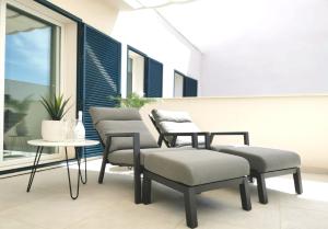 Część wypoczynkowa w obiekcie Turquesa del Mar - Max Beach Golf - Large Sunny Terrace Apartment