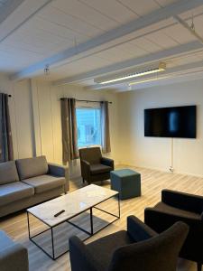 TV a/nebo společenská místnost v ubytování Camp Skytterhuset