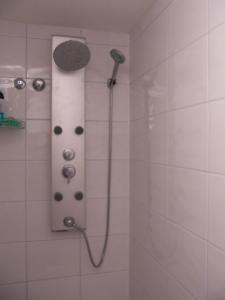 バート・ミッテルンドルフにあるLandhaus Jasmin - Apartment Untergeschoßのバスルーム(シャワー、シャワーヘッド付)が備わります。