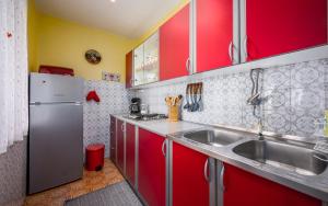 Kuchyň nebo kuchyňský kout v ubytování Apartment Crveni
