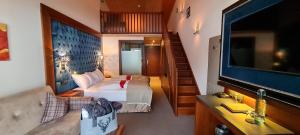 Postel nebo postele na pokoji v ubytování Boutique Hotel die Mittagspitze Superior