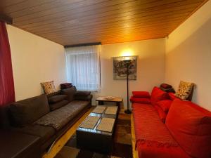 a living room with a couch and a table at Apartman Staza in Jahorina +1 photo