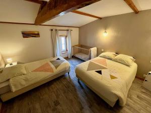 Postel nebo postele na pokoji v ubytování Le Gîte des Mazureaux