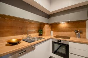 Kuchyň nebo kuchyňský kout v ubytování Flexible SelfCheckIns 41 - Zagreb - Luxury - Parking - Loggia - Brand New + 28 fotografií