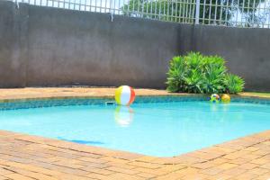 a swimming pool with a beach ball in the water at El Rose Guest House in Rustenburg