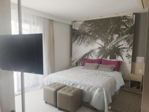 Cama ou camas em um quarto em Flat in Salvador