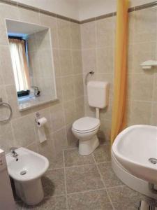 ein Badezimmer mit einem weißen WC und einem Waschbecken in der Unterkunft Holiday home in Smarje pri Jelsah Stajerska Untersteiermark 26087 in Šmarje pri Jelšah