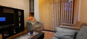 Televízia a/alebo spoločenská miestnosť v ubytovaní Angel City Apartments