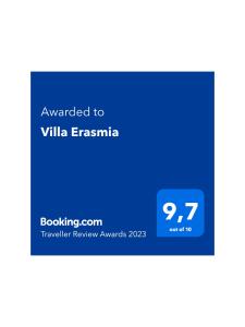 a screenshot of the upgraded to ville incentive website at Villa Erasmia in Dhékarkhon