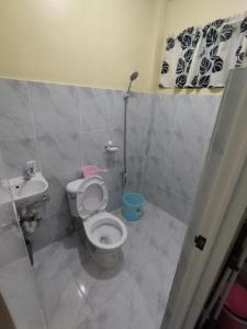 a bathroom with a toilet and a sink at 8-pax Jumongs Transient in Bantay