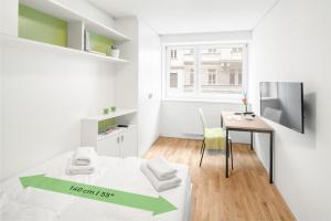 Krevet ili kreveti u jedinici u okviru objekta myNext - Hotel Leo