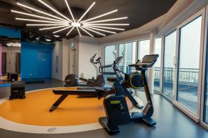 Fitness centrum a/nebo fitness zařízení v ubytování Globana Airport Hotel