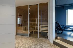 Fitness centrum a/nebo fitness zařízení v ubytování Globana Airport Hotel