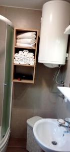 Koupelna v ubytování Apartman Vule