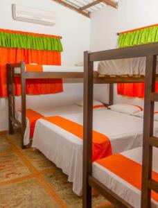 Двох'ярусне ліжко або двоярусні ліжка в номері Cabaña Villa Maria