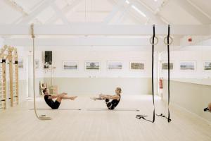 two women in a ballet class in an art gallery at Fritton Lake - The Clubhouse in Great Yarmouth