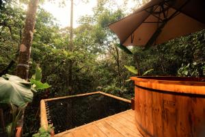 Ein Garten an der Unterkunft BubbleSky Glamping Guatapé