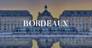 a building with the word bordeaux in front of it at Lovely in Bordeaux