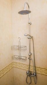 a shower with two shelves in a bathroom at Casa Lola in Costa Del Silencio