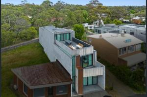 an aerial view of a house with a balcony at The Diggs in Anglesea