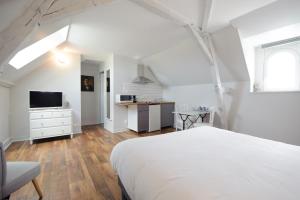 Kuchyň nebo kuchyňský kout v ubytování Villa Clément Appart'Hotel