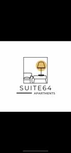 un logo pour un magasin de meubles avec une table et une lampe dans l'établissement Suite64 Apartments, à Antalya