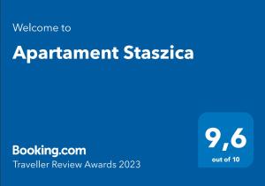 Certifikát, ocenenie alebo iný dokument vystavený v ubytovaní Apartament Staszica