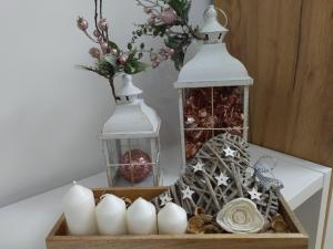 Postel nebo postele na pokoji v ubytování Apartman Element