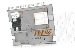a floor plan of a building with a window at H+M Boarding Houses in Lauf an der Pegnitz