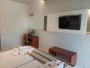 TV a/nebo společenská místnost v ubytování Eleftheria Hotel