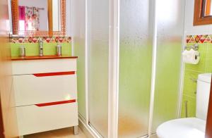 コニル・デ・ラ・フロンテーラにあるCasa Independiente Conilのバスルーム(シャワー、トイレ付)