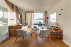 Posezení v ubytování KER HELEN - Maison familiale vue mer