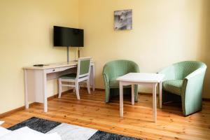 TV a/nebo společenská místnost v ubytování Elbterrasse Wörlitz