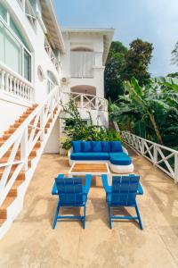 Balkón nebo terasa v ubytování Blue Roatan Resort
