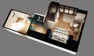 A seating area at HelloChalet - Pandora Mountain View with jacuzzi, garage and ski storage