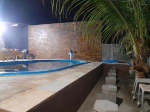 basen w pokoju z palmą w obiekcie Casa L&A w mieście Aracati