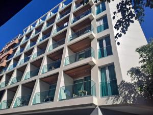 Budova, kde se aparthotel nachází