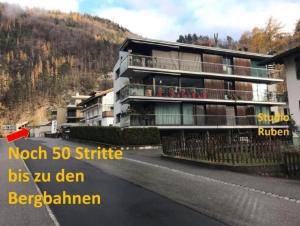 a building on the side of a road at Studio Ruben 2-Bett Wohnung in Meiringen