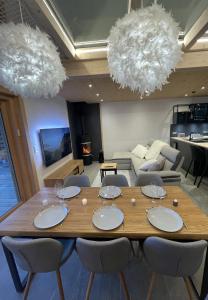 Posezení v ubytování Chalet Clos du Nant Megève