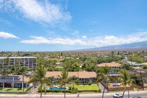 an aerial view of a city with palm trees at Kihei Park Shores 13 in Kihei