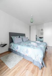Postel nebo postele na pokoji v ubytování Appartement design La Petite Europe - Idéal Curistes