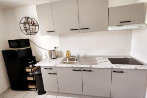 Kuchyňa alebo kuchynka v ubytovaní Appartement style industriel au centre de Douai + 15 fotografií