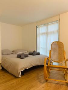 Posteľ alebo postele v izbe v ubytovaní Duplex Vieux Lille